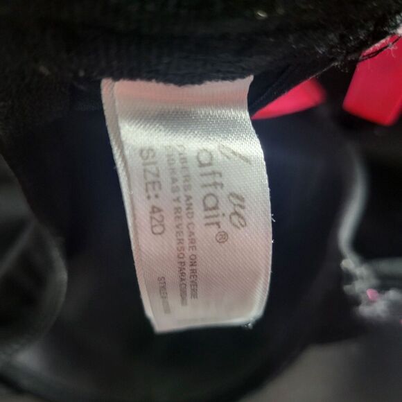 Love Affair Lightly Lined Underwired Bra 42D Womens Black Pink Adjustable Straps - Picture 7 of 7